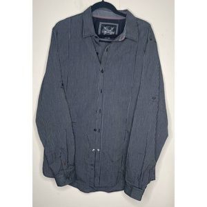 Drill Clothing Company Mens XXL‎ Button Front Long Sleeve Striped Shirt